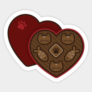 Box of Chocolate Cats Sticker